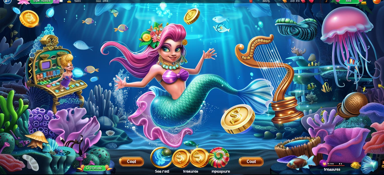 Caça-níqueis de sereia online com tesouros do mar no abc bet cassino